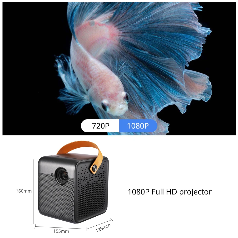 Умный проектор Xiaomi fengmi 1080P DLP 700ANSI люменов 2 Гб + 16 ГБ Android Wi Fi аккумулятор поддержка
