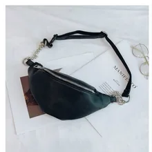 Женская поясная сумка, поясная сумка из искусственной кожи, поясная сумка, маленький кошелек, чехол для ключей для телефона, белая черная поясная сумка, сумка на плечо с цепочкой