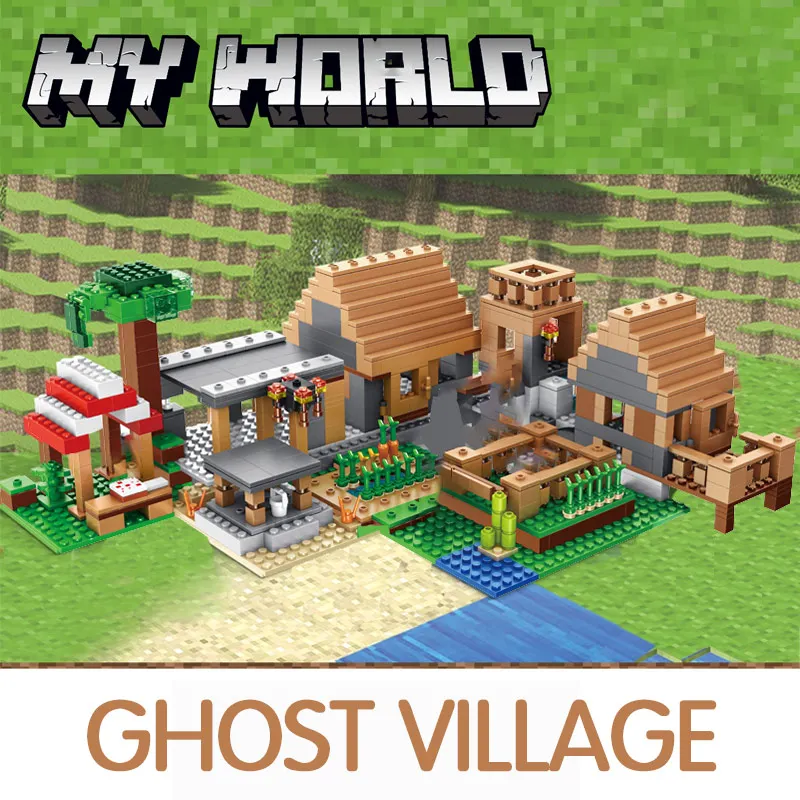 My World The Farm Cottage Building Blocks Technic Compatible Minecrafted Village House Figures Brick Toys For Children My World The Farm Cottage Building Blocks Technic Compatible Minecrafted Village House Figures Brick Toys For Children