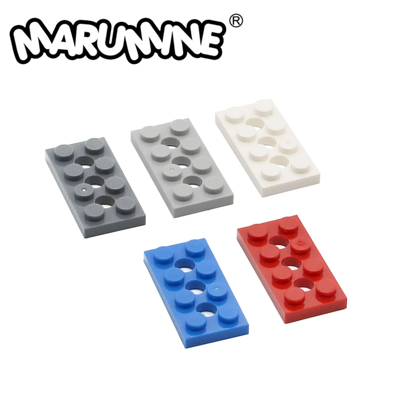 MARUMINE 2x4: Smartable Technic кирпичи пластины с отверстием 100 шт строительные блоки Мпц