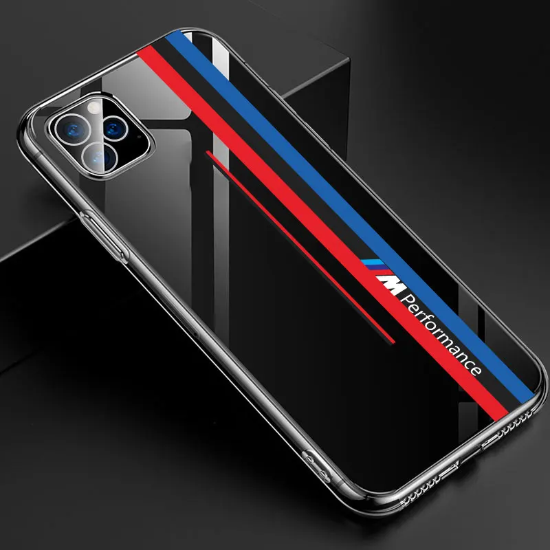 Автомобильный брендовый чехол для телефона BMW M силиконовый мягкий iphone 13 12 11 Pro Max