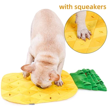 

Pet Dog Pineapple Hidden Food Sniffing Mat Dog Work Searching Pad For Training Natural Smelling Skills Preventing Damage To Fur