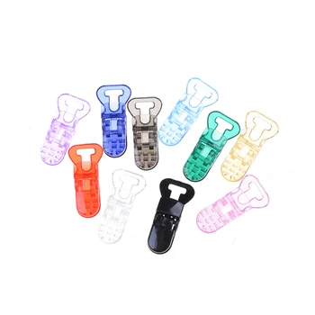 

5PCS T Clips Plastic Baby Dummy Pacifier Soother Chain holder Soother/ Nuk / MAM/ Bib / Toy Holder /Suspender RANDOM COLOR