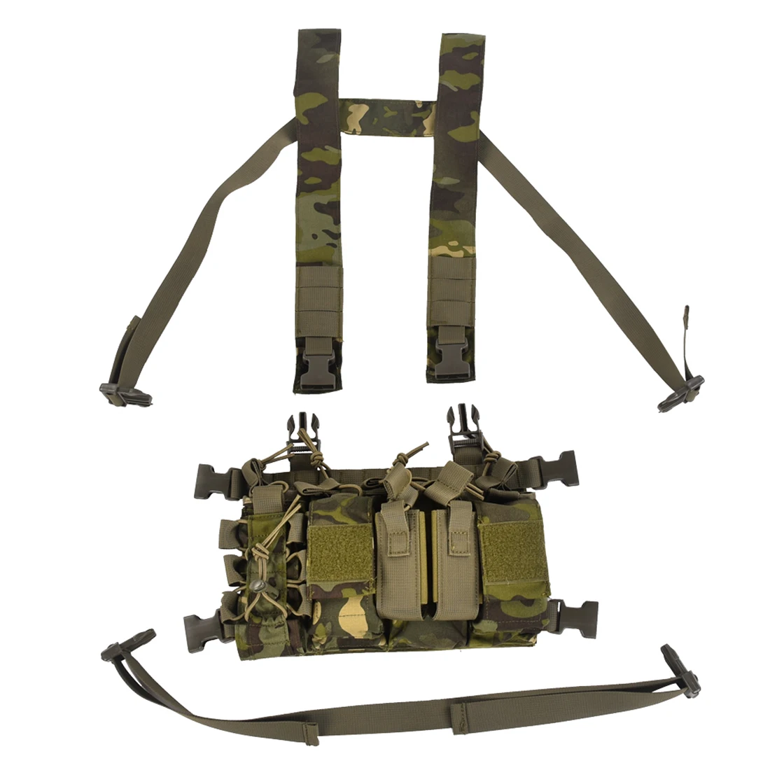 

Longrui Light Weight Heavy Duty Utility Training Multi Pocket Carrier Military Chest Rig Vest For Army Hunting Airsoft Shooting