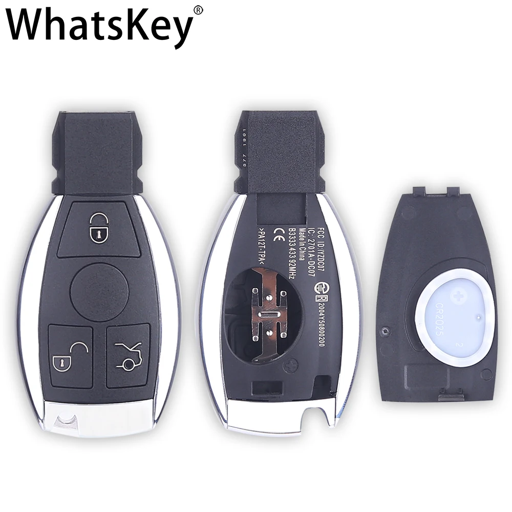 WhatsKey 3 Button For Mercedes Benz Year 2010+ C E S Class W211 W204 W205 W212 CLA BGA Key Shell Replace Smart Remote Key Case whatskey 3 button remote key shell fob case for mercedes for benz a b c e s cl cls cla clk w203 w204 w205 w210 w211 w212