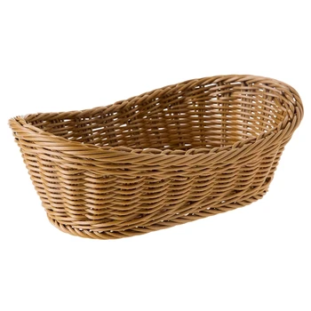 

Oval Wicker Woven Basket Bread Basket Serving Basket, 11 Inch Storage Basket for Food Fruit Cosmetic Storage Table Top and Bathr