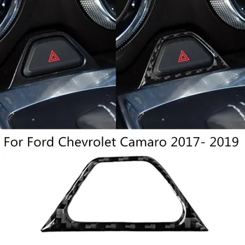 

Car Styling Vehicle Interior Warning Light Switch Trim Cover Car Carbon Fiber Sticker For Chevrolet Camaro 2017- 2019