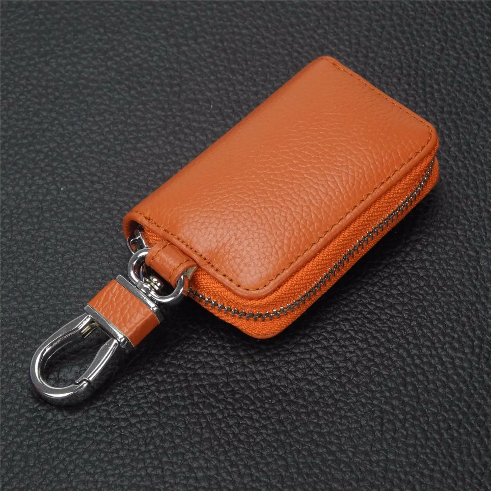 

New Genuine Leather Men Car Housekeeper Multifunctional Double Zipper Square Key Case For Ds Ds-5ls Ds-6 Ds-4s Ds-3 Ds-4 Ds-5