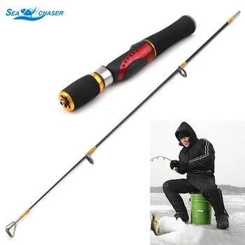 

Promotion! 65cm 90g Winter fishing Ice fishing rod feeder carp fishing pole carbon 2 Section Spinning Rod
