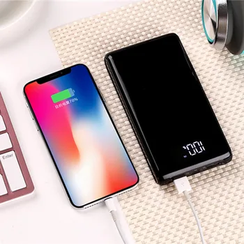 

Dual USB Power Bank Case Shell DIY Kit Battery Charger with Type-C & Micro USB Input FKU66