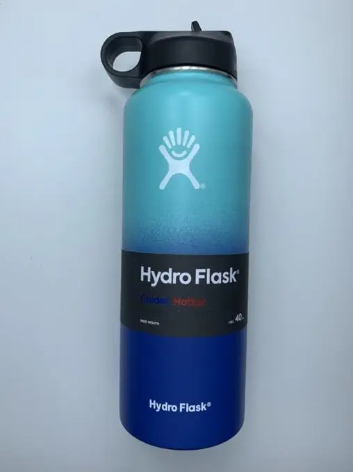 18/32/40OZ H-y-Д-р-o фляга утепленная Нержавеющая сталь бутылка для воды с широким горлышком Стакан Кружка Охладитель кофе с крышкой соломы - Цвет: MIX3