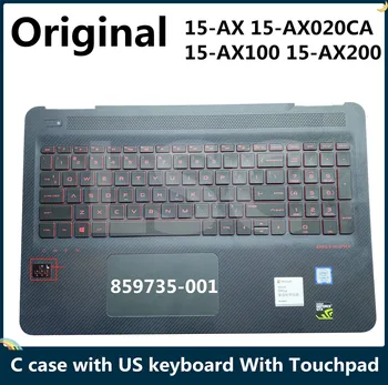 

LSC 90% NEW For HP 15-AX 15-AX020CA 15-AX100 15-AX200 Laptop C case with US keyboard With Touchpad 859735-001