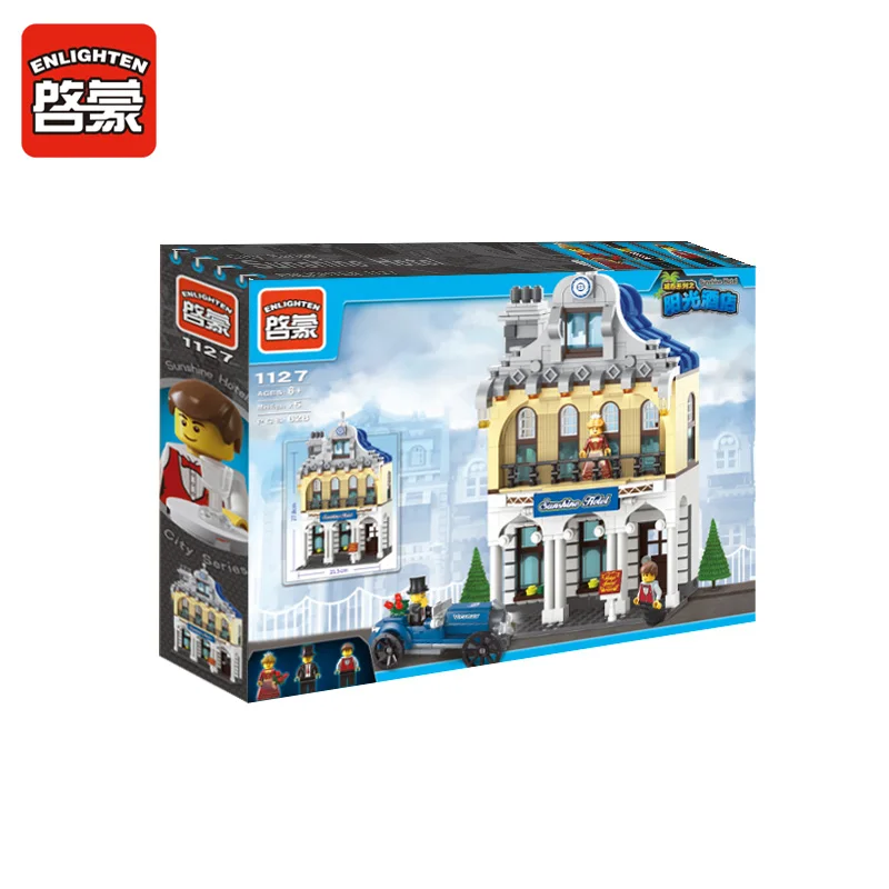 Enlighten-1127-City-series-Sunshine-Hotel-model-building-blocks-628pcs-bricks-assembling-toys-3D-Construction-gift (2)
