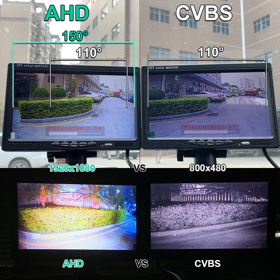 GreenYi AHD Truck Starlight Night Vision Backup Camera 7 inch 1920*1080 For Bus Car