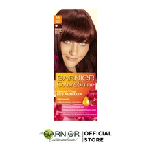 Garnier Краска-уход для волос "Color&Shine" с клюквой и аргановым маслом, без аммиака, оттенок 5.5, Сочная вишня, 110мл