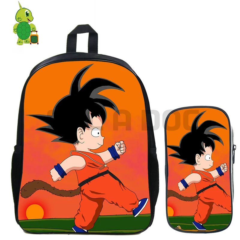 16 Dragon Ball Z рюкзак Super Mario 2 шт./компл. школьные сумки Косметический Карандаш Чехол Супер Saiyan Son Goku Kakarotto Детские Для женщин Для мужчин, рюкзак для путешествий - Цвет: 16
