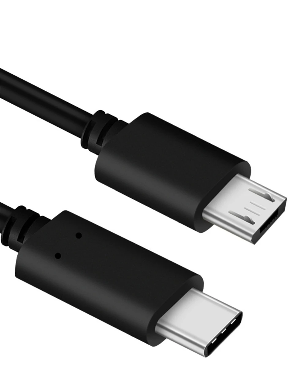 1 м usb type C к Micro USB кабель 3A Быстрая зарядка и синхронизация данных Шнур для Android мобильного телефона подключение Microusb устройства USBC зарядное устройство