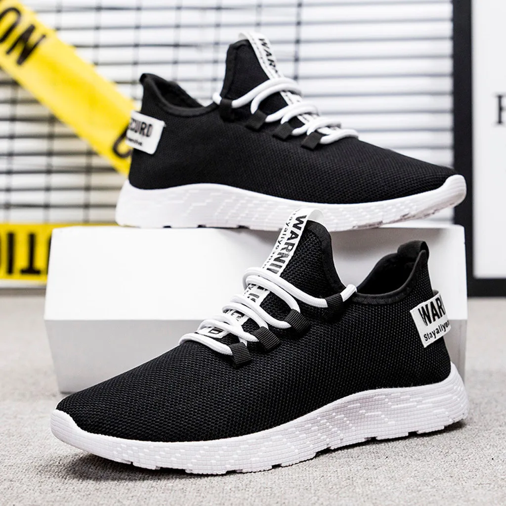 SAGACE Men Spring Outdoor Mesh Breathable Sports Shoes Casual Flat shoes Summer Runing Breathable Shoes Sneakers Rubber sole