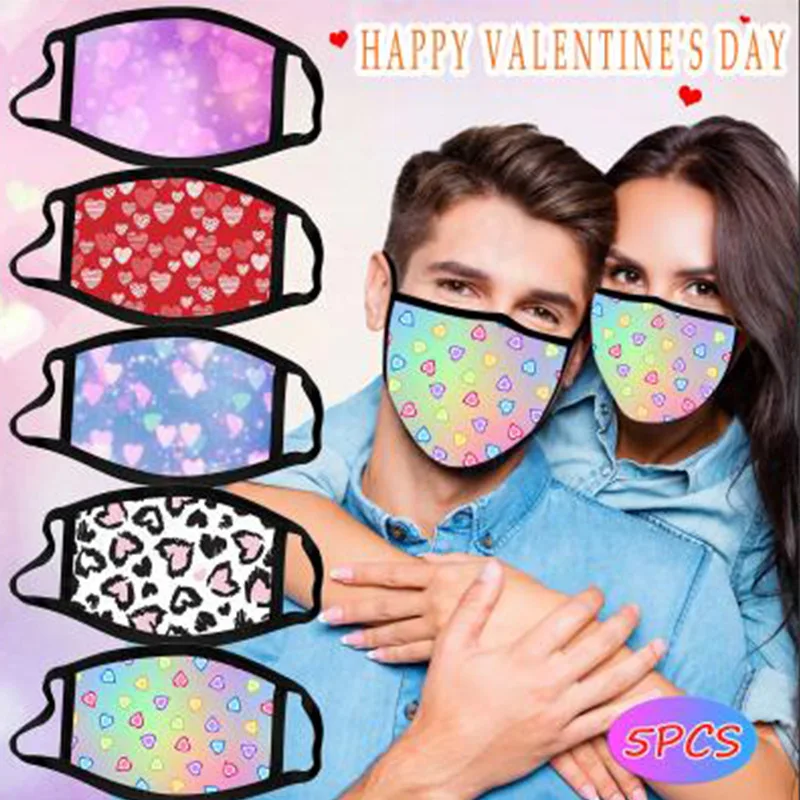 

1pc Valentine's Day Masks For Adult Mondkapjes mascarillas Breathable Windproof Face Mask Mondmasker Halloween Cosplay Masque