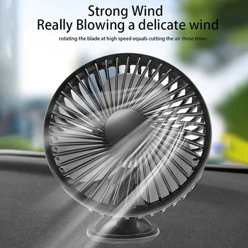 

Car Fan Universal USB 360 Rotating Low Noise 3-Speed Car Fan Suction Cup Mount For 12V/24V Car Home