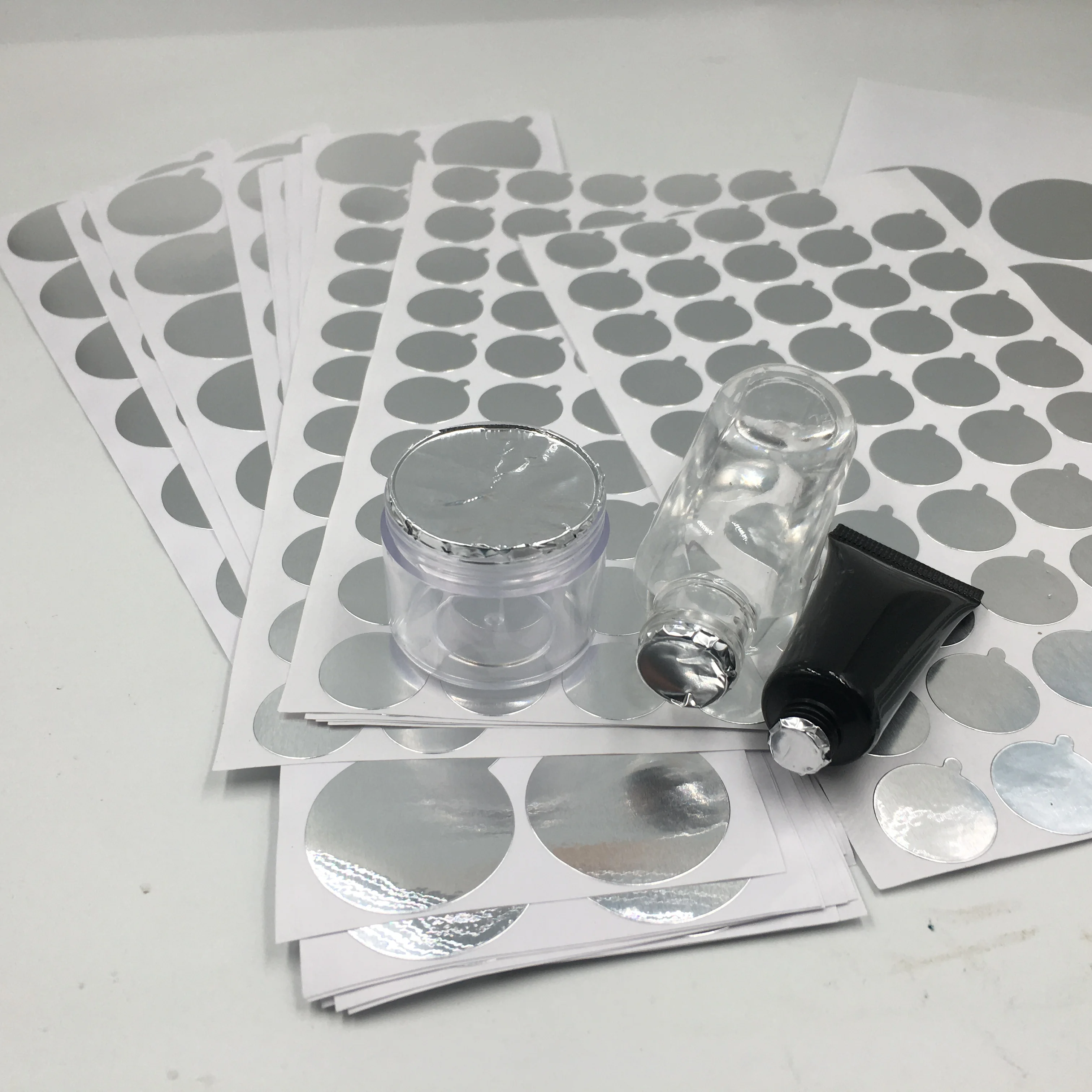 9MM 11MM 13MM 15MM 22MM 32MM 38MM Foil Sealing Sticker for Soft Tube bottles Mouth Seal Adhesive Stopper Stickers aluminum foil sealing sticker
