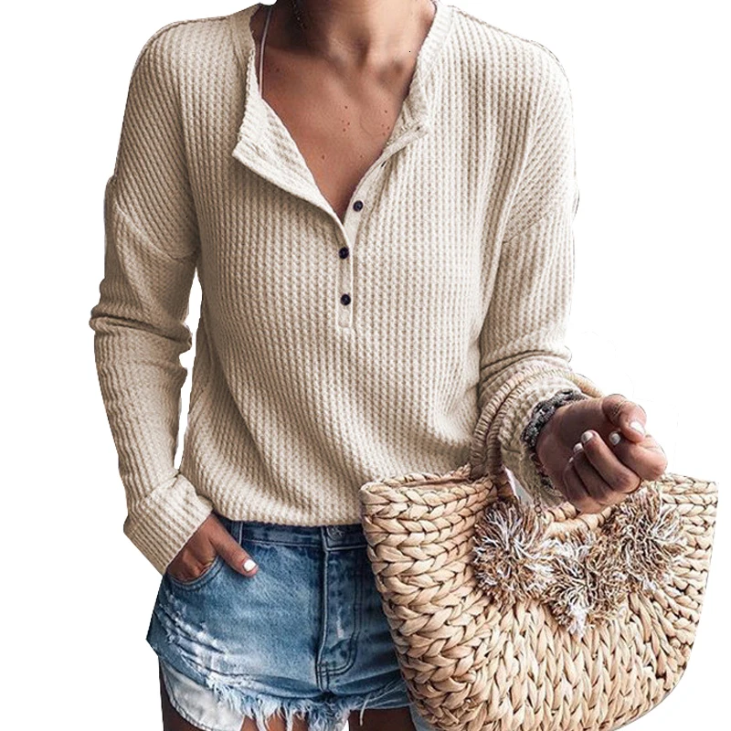 

Sweater Women Pullover Pull Femme Hiver Knitwear V-Neck Sweaters Solid Long Sleeve Vintage Jumpers new ladies Fashion Tops Femme