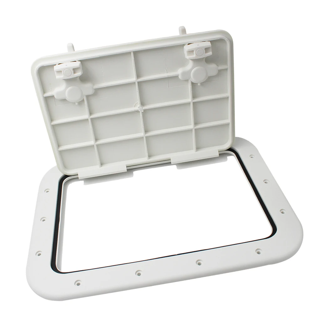 Marine Boat Kayak Canoe Deck Hatch & Lid Cover for Boats, White, 42.5 x 31.5 x 2cm/16.7 x 12.4 x 0.8 inch