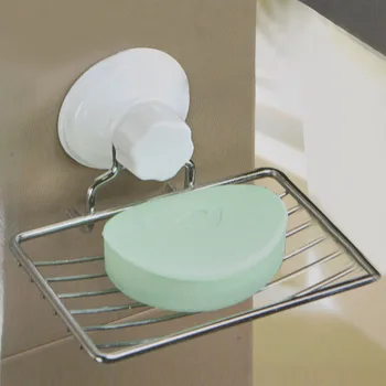 

Bathroom Vacuum Suction Cup Soap Holder Cup Box Dish Soap Storage Saver Shower Tray Bathroom Accessories