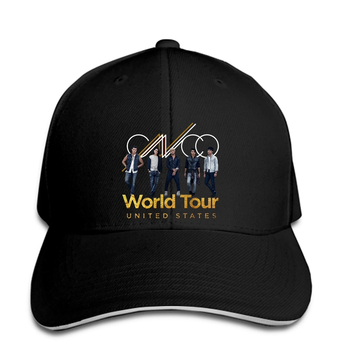 CNCO США World Tour Бейсболка унисекс snapback Кепка остроконечная