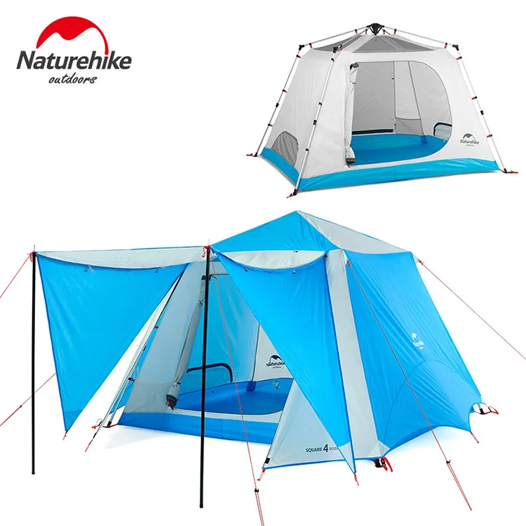 

Naturehike Outdoor 4-6 Person Per Room Two Hall Multi-seat Water Resistant Park Dew Camping Fully Automatic Tent