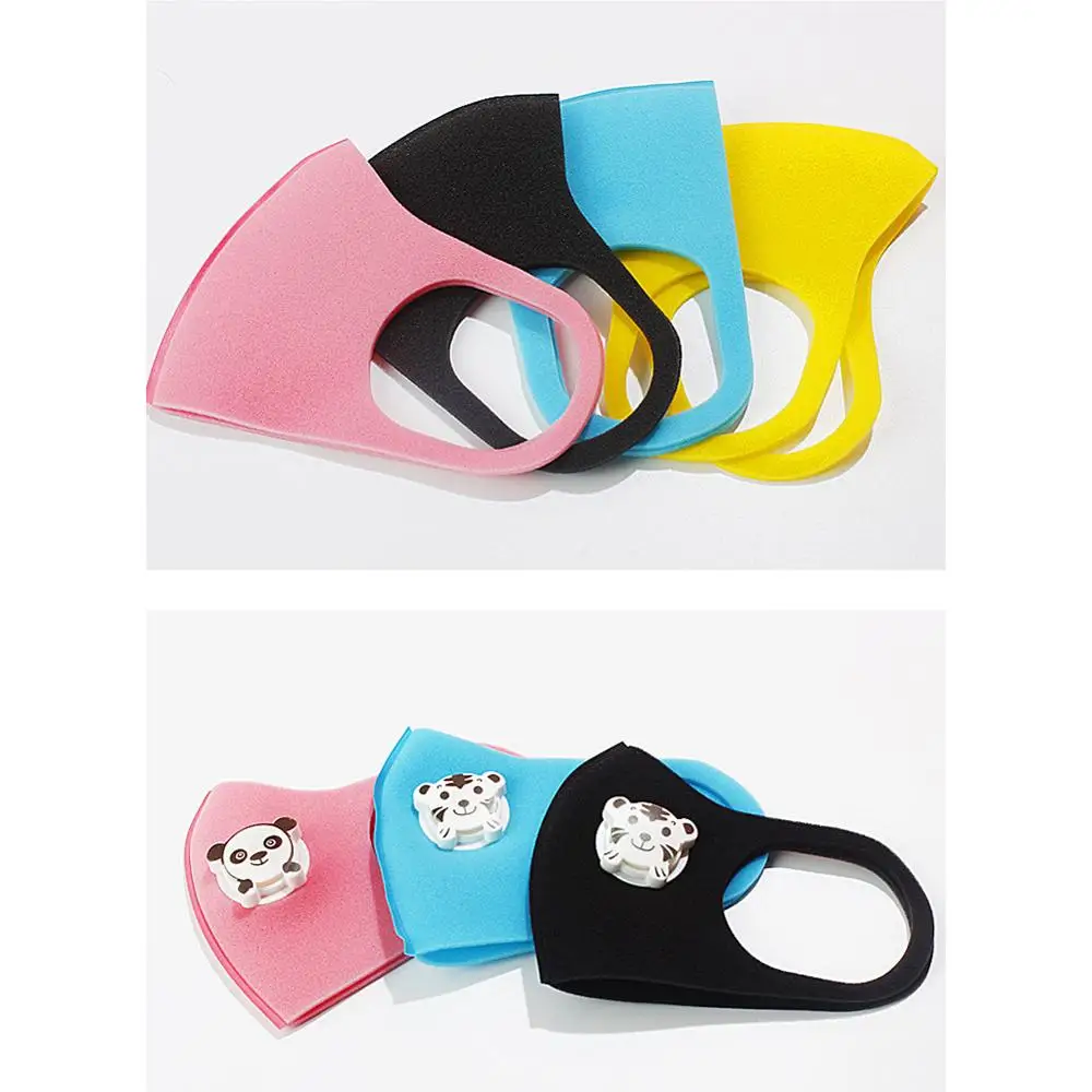 Kids Anti Pollution PM2.5 Mask 1pc Breathing Valves Dust Respirator Cartoon Children Washable Reusable Face Masks Mouth Muffle