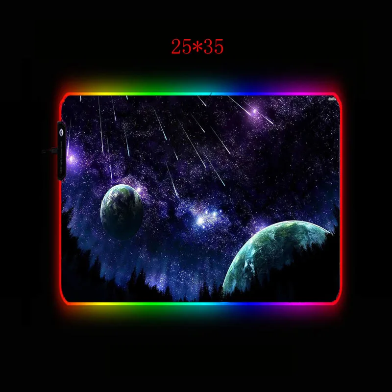 XGZ большой размер игровой коврик для мыши RGB светодиодный светильник большой коврик офисная компьютерная клавиатура Звездный коврик Водонепроницаемая скорость