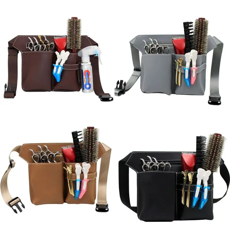 Professional Barber Scissors Bag Waist Pack Pouch Hairdressing Hair Salon Tool LX9F