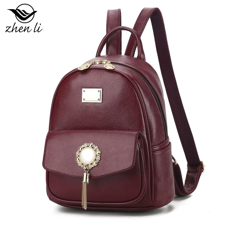 Zhenli, Lazada, стиль, женская сумка, тренд, студенческий стиль, ПУ рюкзак, за пределами Китая