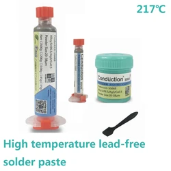 Pâte à souder en étain liquide à haute température, sans plomb, sans nettoyage, Point de fusion, 217 ℃ BGA PCB SMD, crème à souder 55g/35g 
