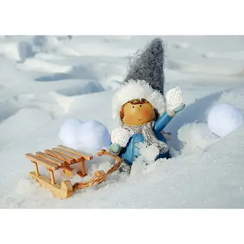 

Winter Photographic Backdrops Toy Snow Wooden Sledge Vinyl Cloth Background Photo Studio for Children Baby Christmas Photocall