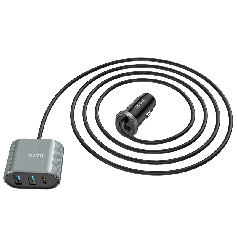 Hoco usb быстрое автомобильное зарядное устройство smart IC 3usb type-C PD QC 3,0 5V 5.4A автомобильное USB зарядное устройство адаптер Автомобильное зарядное устройство для Xiao mi samsung iphone