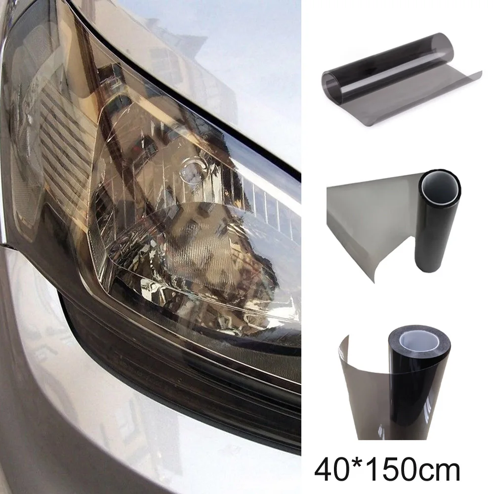 

40cm x 150cm Gloss Lights Black Smoke PVC Film Tint Car Headlight Taillight Fog Light Wrap Cover Vinyl Film Sticker Car-styling