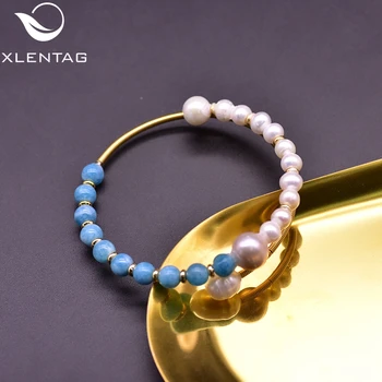 

XlentAg Natural White Pearls Adjustable Bead Bracelets Women Accessories Angel Baby Party Gifts Luxury Handmade Jewelry GB0118