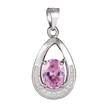 

Eulonvan christmas gifts Best Sellers Wedding 925 sterling silver Jewelry pendants women dropshipping Pink Cubic Zirconia S-3725