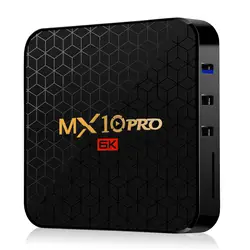 Android 9,0 tv Box MX10 PRO 4 Гб ram 64 Гб Wifi Allwinner H6 четырехъядерный USB 3,0 6K проигрыватель google Youtube Tanix телеприставка