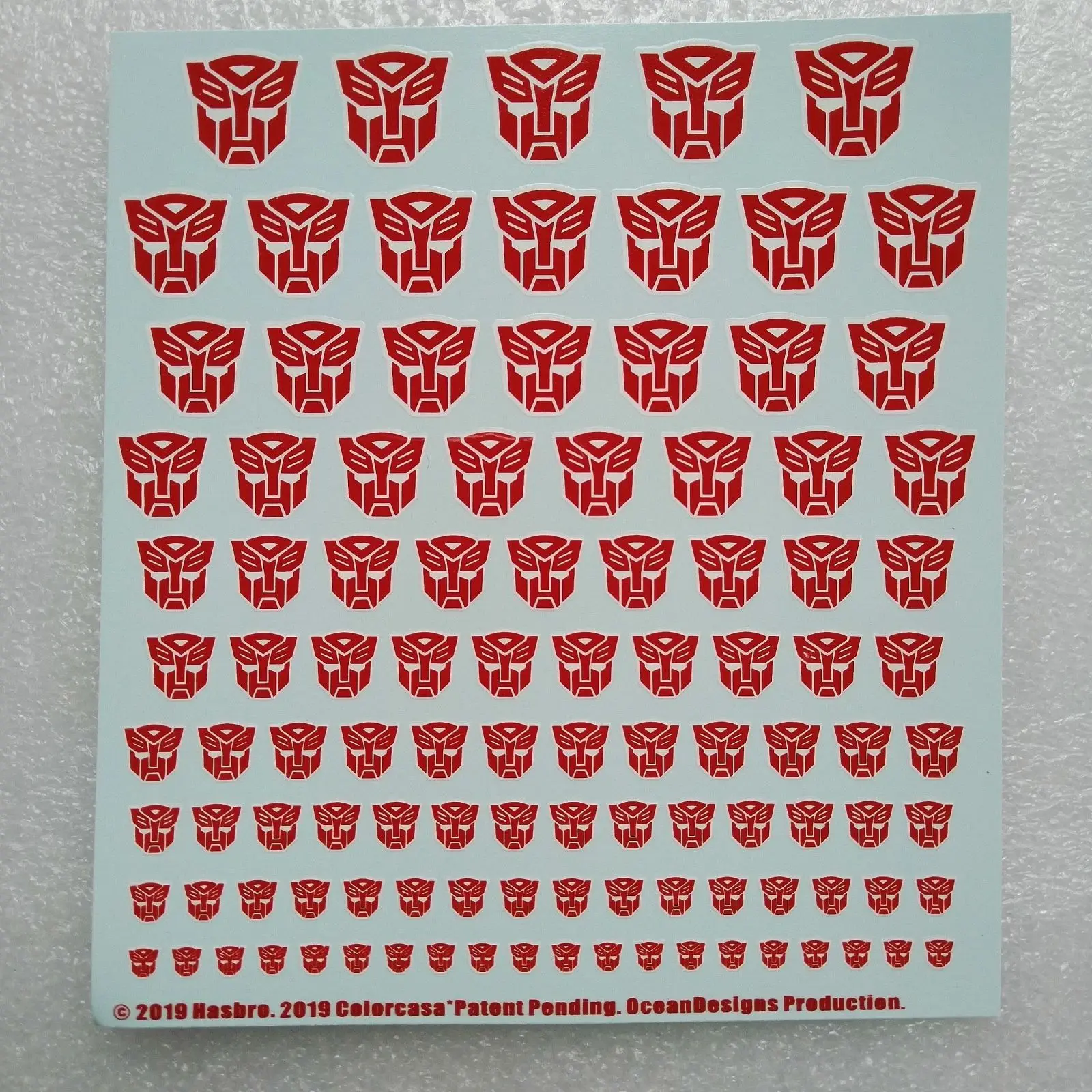 Transformer and Decepticons logos Decals Waterslide Decals Various Sizes 