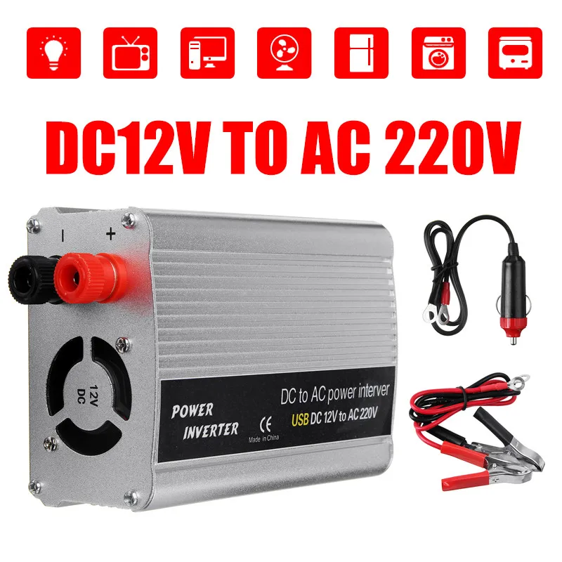 DC 12V to AC 220V Car Power Inverter Electronic Charger Converter 2000W US NEW