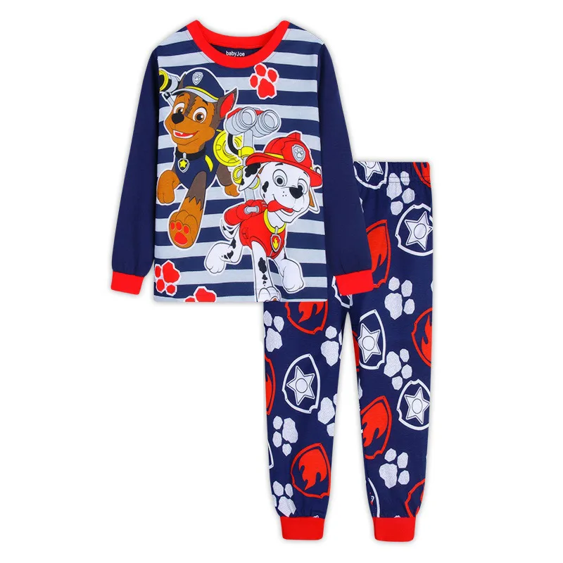 Original Cotton Cartoon Paw Patrol Children for Pajamas Two-piece Thin Section Long-sleeved Patrulla Canina Kids | Мать и ребенок