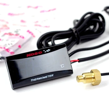 

Waterproof 12V Motorcycle Digital Thermometer Moto LED Engine Water Temperature Instrument pyrometer Alarm Gauge Meter