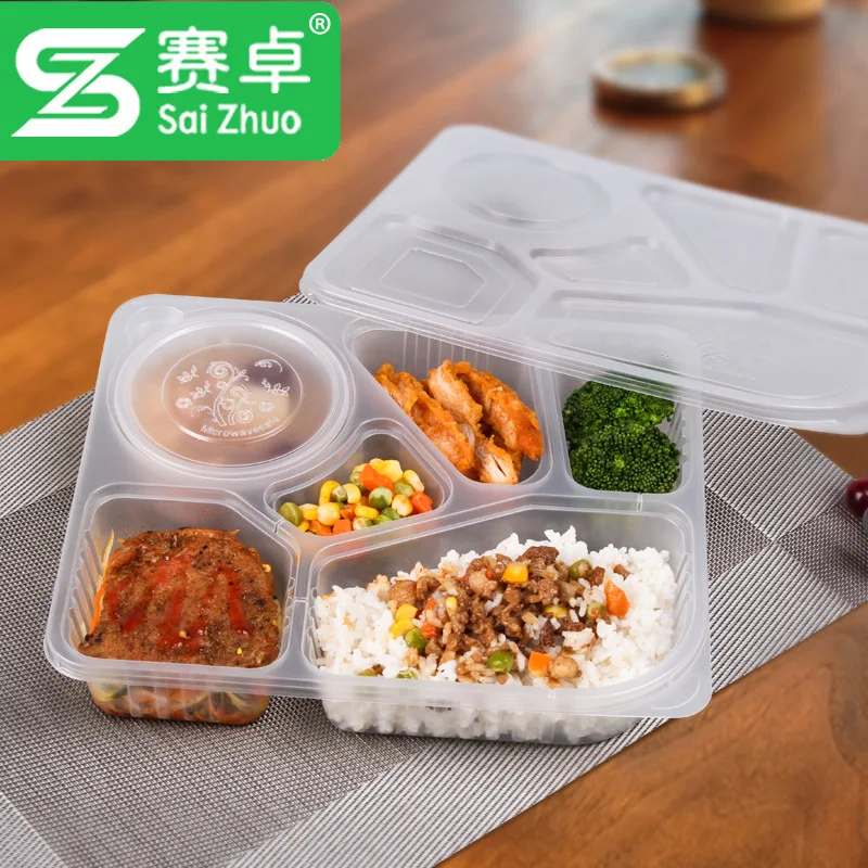 

Disposable Six Grid Bale Box Take-out Rectangular Thick Container Snack Box