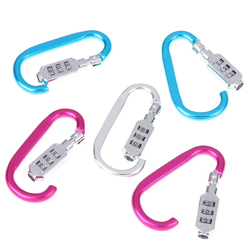 1pc mini Zinc Alloy Carabiner Padlock lock Travel Convenient Household Accessory Combination Security Dial Luggage Bag Suitcase