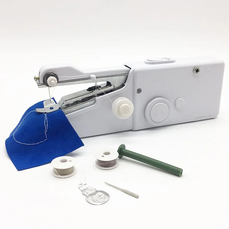 Бытовая портативная электронная мини-швейная машина для шитья, рукоделия, беспроводная одежда, ткани, одинарная нить, уплотнение, шитье
