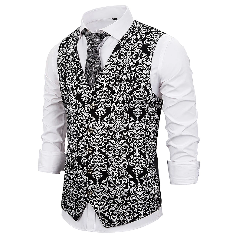 PUIMENTIUA 2019 Male Slim Fit Single Breated Wedding Sleeveless Gold Steampunk Vests For Men Single Buttons Waistcoat PUIMENTIUA 2019 Male Slim Fit Single Breated Wedding Sleeveless Gold Steampunk Vests For Men Single Buttons Waistcoat