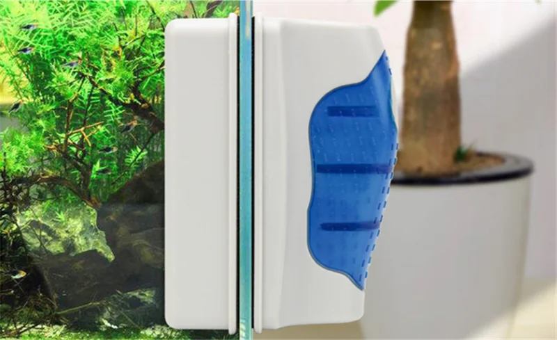 Magnetic Brush Aquarium Fish Tank Glass Dust Algae Scraper Cleaner Floating Curve Super Magnet Window Glass Magic Brush